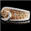 Image 2 : 14K Gold 2.45ctw Fancy Diamond Ring