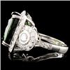 Image 3 : 14K Gold 13.08ct Tourmaline & 1.59ctw Diamond Ring