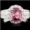 Image 1 : 18K Gold 2.03ct Spinel & 1.11ctw Diamond Ring