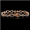 Image 2 : 14K Rose Gold 1.69ctw Fancy Color Diamond Bracelet