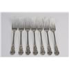 Image 1 : Vintage Lunt "American Victorian" Set of 7 Sterling Silver Dinner Forks