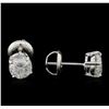 Image 2 : 1.47ctw Diamond Solitaire Earrings - 14KT White Gold