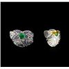 Image 2 : 5.50ctw Emerald and Diamond Ring - 14KT Two-Tone Gold