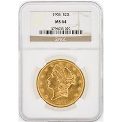 1904 NGC MS64 $20 Liberty Head Double Eagle Gold Coin