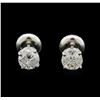1.19ctw Diamond Stud Earrings - 14KT White Gold