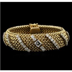 3.01ctw Diamond Bracelet Style Ladies Watch - 14KT Yellow Gold