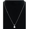 Image 4 : GIA Certified 1.03ct Diamond Pendant With Chain- 14K White Gold