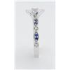 Image 4 : GIA Certified 0.86ctw Diamond and Sapphire Ring - 14K White Gold