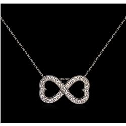 0.60ctw Diamond Infinity Pendant With Chain - 14KT White Gold