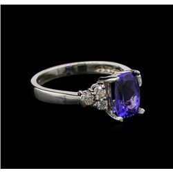 1.74ct Tanzanite and Diamond Ring - 14KT White Gold
