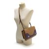 Image 3 : Prada BR5077 Women's Brown and Purple Calf Leather Flag Shoulder Bag