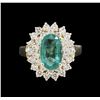Image 2 : 1.87ct Emerald and Diamond Ring - 14KT Yellow Gold