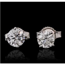 14KT White Gold 0.92ctw Diamond Solitaire Earrings