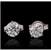 Image 1 : 14KT White Gold 0.92ctw Diamond Solitaire Earrings