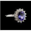 3.00ct Tanzanite and Diamond Ring - 18KT White Gold