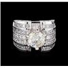 Image 2 : 18KT White Gold 12.74ctw Diamond Ring