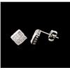 Image 2 : 14KT White Gold 0.45ctw Diamond Earrings