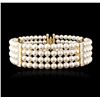14KT Yellow Gold Pearl and Diamond Choker