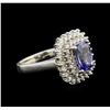 Image 1 : 2.05ct Tanzanite and Diamond Ring - 14KT White Gold