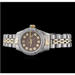 Rolex 14KT Two-Tone Diamond DateJust Ladies Watch