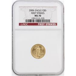 2006 NGC MS70 $5 First Strike American Eagle Gold Coin