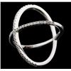 Image 1 : 14KT White Gold 0.61ctw Diamond Ring
