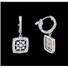 Image 2 : 0.81ctw Diamond Earrings - 14KT White Gold