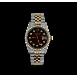 Rolex 14KT Two-Tone Diamond DateJust Men's Watch