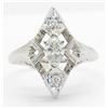 0.35ctw Vintage Diamond Ring - 18KT White Gold