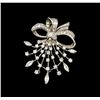 Image 1 : 3.07ctw Diamond Pin - Platinum