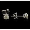 Image 2 : 14KT White Gold 0.55ctw Diamond Stud Earrings