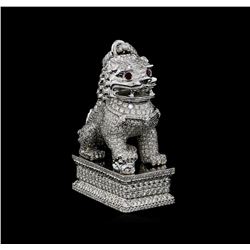 11.73ctw Diamond Foo Dog Pendant - Platinum