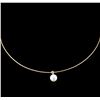Image 1 : Freshwater Pearl Pendant With Chain - 14KT Yellow Gold