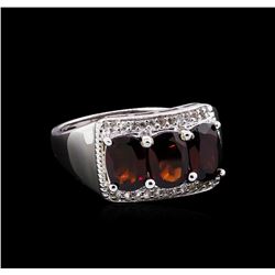 Crayola 3.00ctw Garnet and White Sapphire Ring - .925 Silver