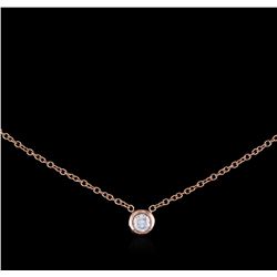 0.09ct Diamond Necklace - 14KT Rose Gold