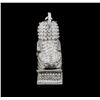 Image 3 : 12.24ctw Diamond Foo Dog Pendant - Platinum