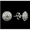 Image 2 : 14KT White Gold 1.00ctw Diamond Stud Earrings