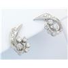 Image 4 : 0.79ctw Vintage Diamond Earrings - 14KT White Gold