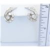 Image 6 : 0.79ctw Vintage Diamond Earrings - 14KT White Gold