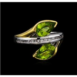 Crayola 2.20ctw Peridot and White Sapphire Ring - .925 Silver