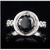 Image 1 : 14KT White Gold 2.72ct Black & White Diamond Ring
