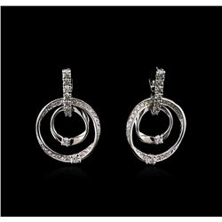 1.46ctw Diamond Earrings - 14KT White Gold