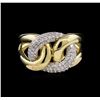 Image 2 : 0.38ctw Diamond Ring - 14KT Yellow Gold