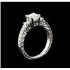 Image 3 : EGL USA Cert 1.11ctw Diamond Ring - 18KT White Gold