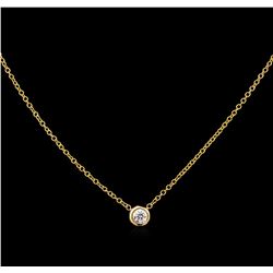 0.09ct Diamond Necklace - 14KT Yellow Gold