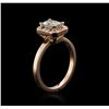 Image 3 : 14KT Rose Gold 1.04ctw Fancy Green Diamond Ring