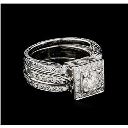 1.80ctw Diamond Ring - 18KT White Gold