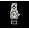Rolex Stainless Steel Diamond Oyster Perpetual Ladies Watch