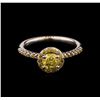 Image 2 : 0.92ctw Yellow Diamond Ring - 14KT White Gold