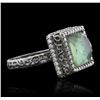 18KT White Gold 3.00ct Tourmaline and Diamond Ring